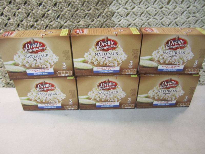 lot 196 image: 6 Boxes Orville Redenbachers Natura...
