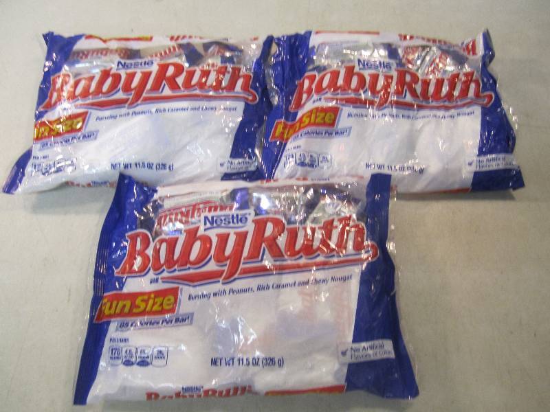 lot 222 image: 3 Bags Fun Size Baby Ruth Candy Bar...