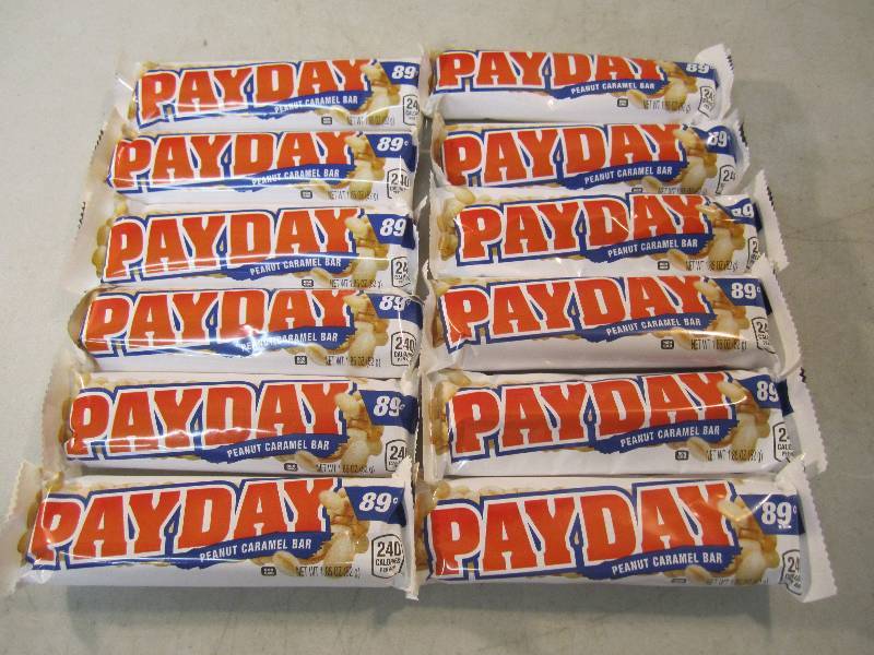 lot 225 image: 12 Pay Day Peanut Caramel Bars Best...