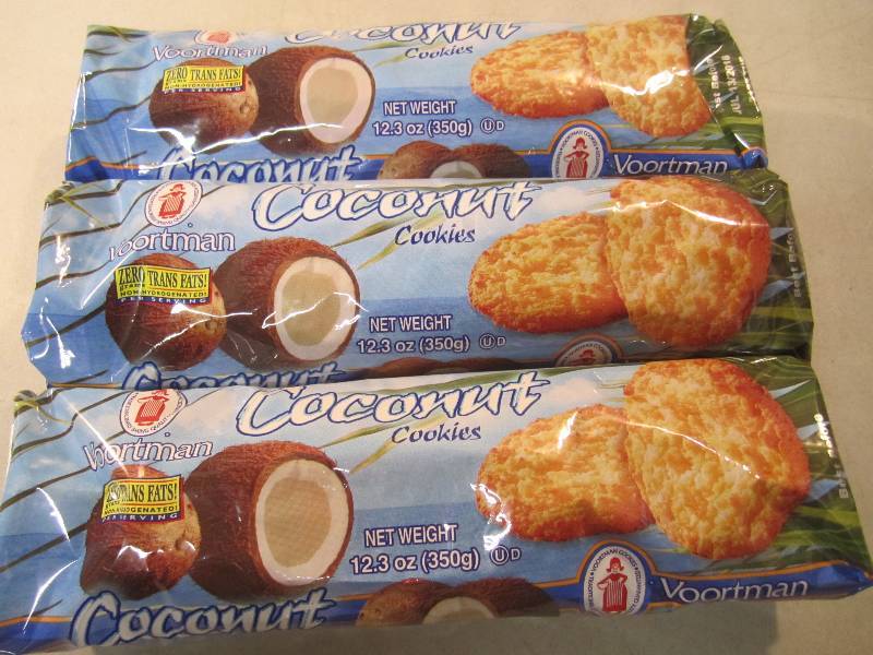 lot 245 image: 3 Packs of Coconut Cookies Best by ...
