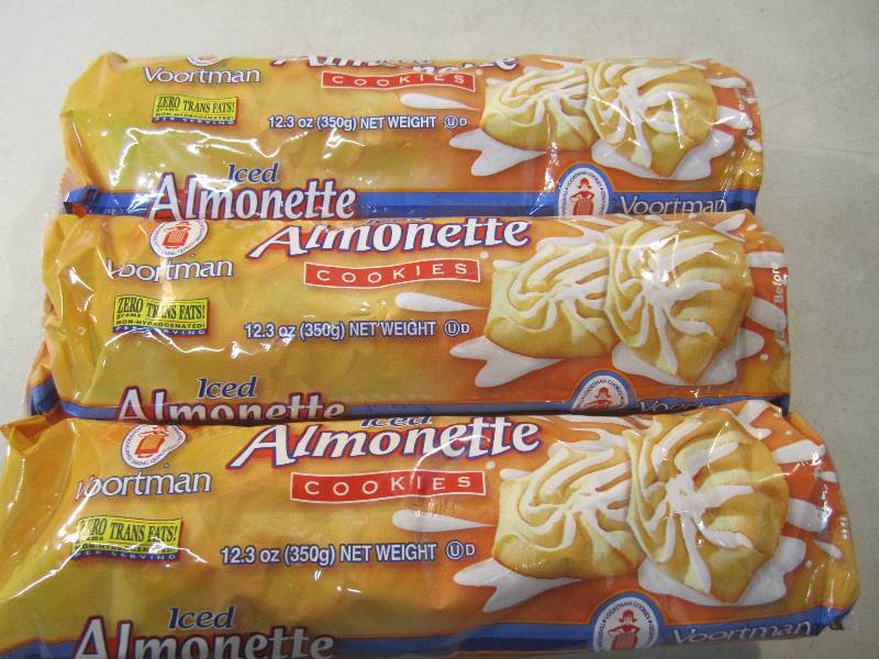 lot 248 image: 3 Packs of Iced Almonette Cookies B...