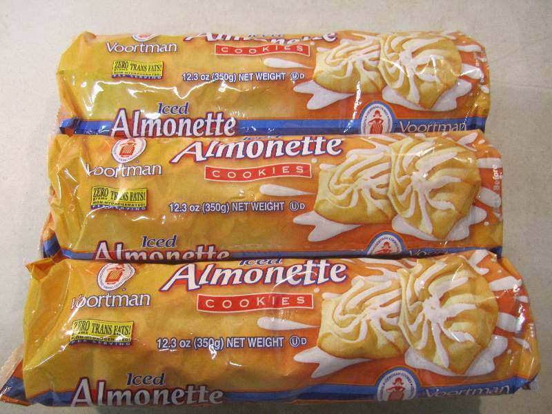lot 249 image: 3 Packs of Iced Almonette Cookies B...