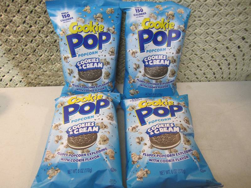 lot 257 image: 4 Bags Cookie Pop Popcorn Cookies &...