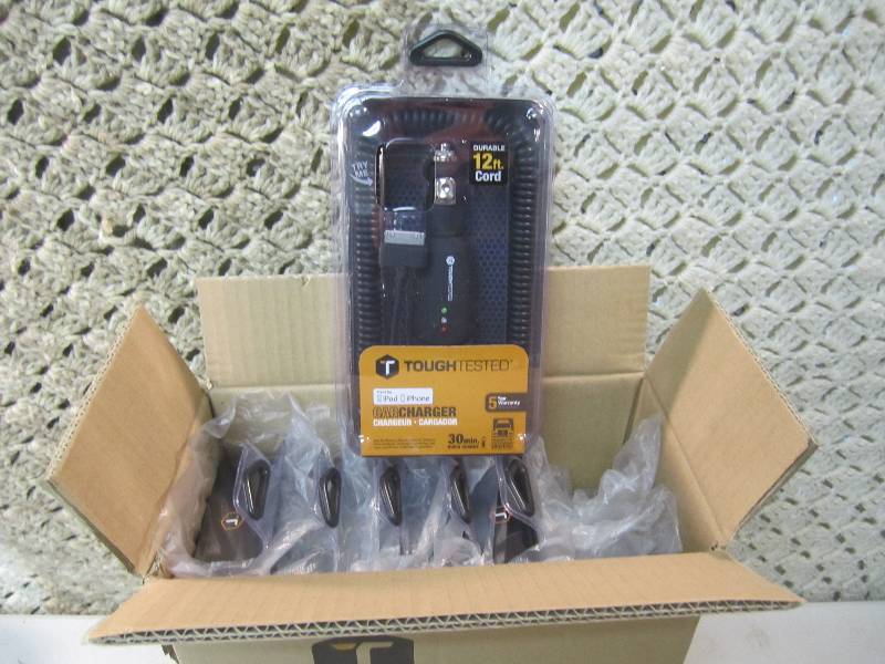 lot 299 image: Box of 6 ToughTested Car Chargers M...