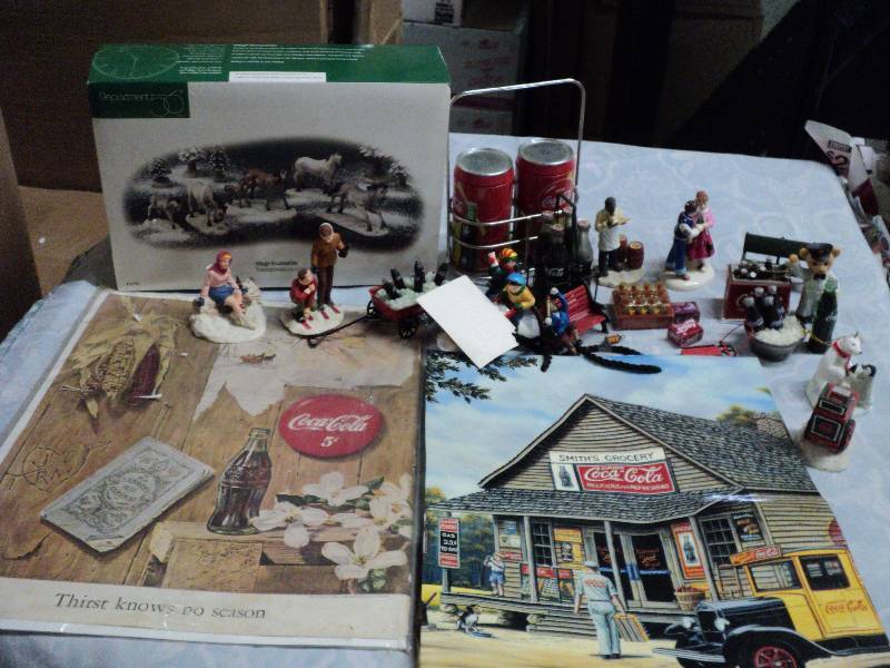 lot 103 image: Dept 56 and Coke collectibles...