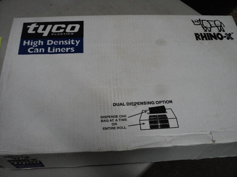 lot 158 image: Tyco High Density can liners 2000 c...