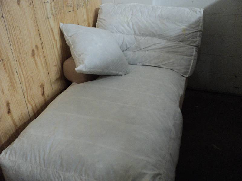 lot 183 image: down-filled chaise 5.5 x 2.5 - cu...