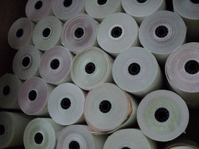 lot 190 image: 3 receipt rolls and miscellaneous ...