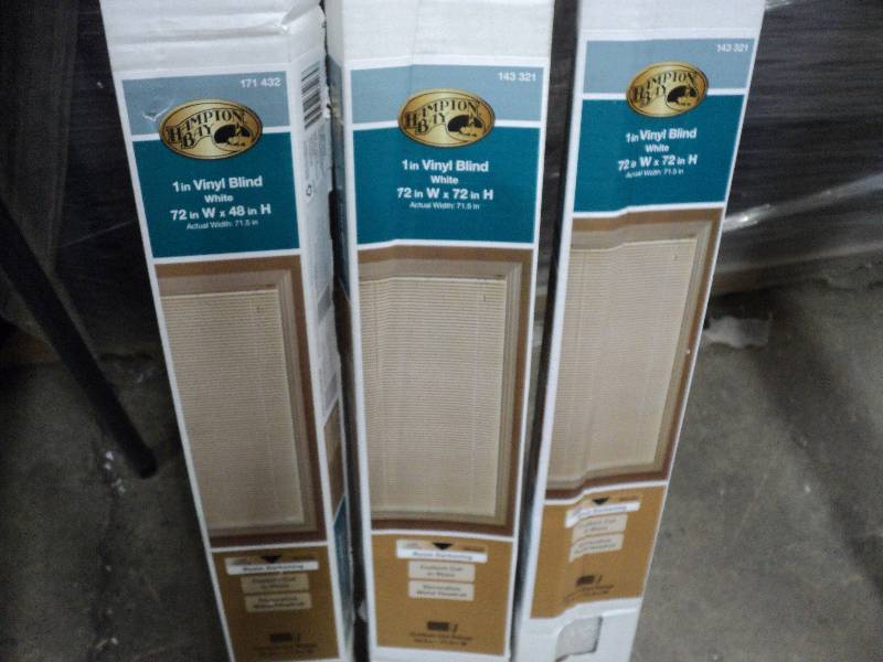lot 315 image: 3 Hampton Bay 72 x 72 blinds...