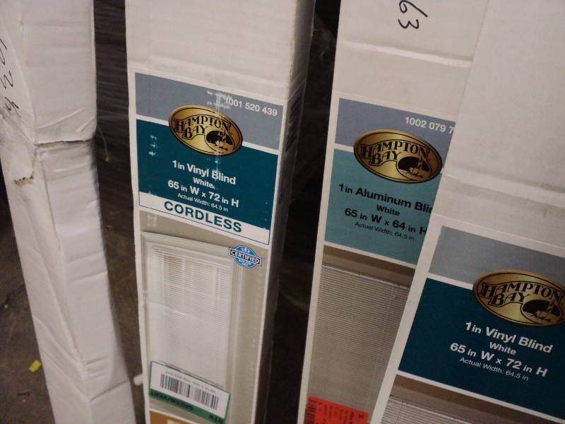 lot 322 image: 4 Hampton Bay 62 x 63 blinds...