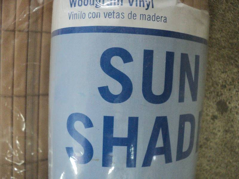lot 340 image: 2 wood grain vinyl Sun Shade 120 x ...