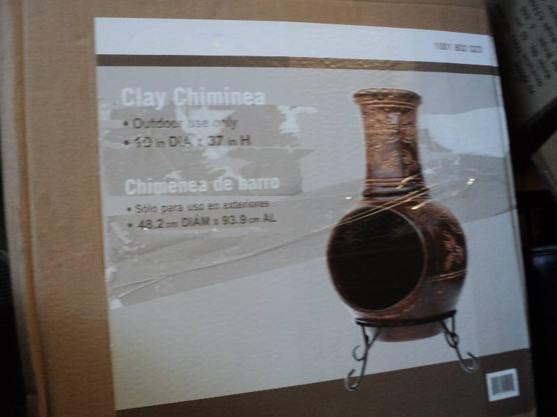 lot 372 image: Clay Chiminea 19 x 37...