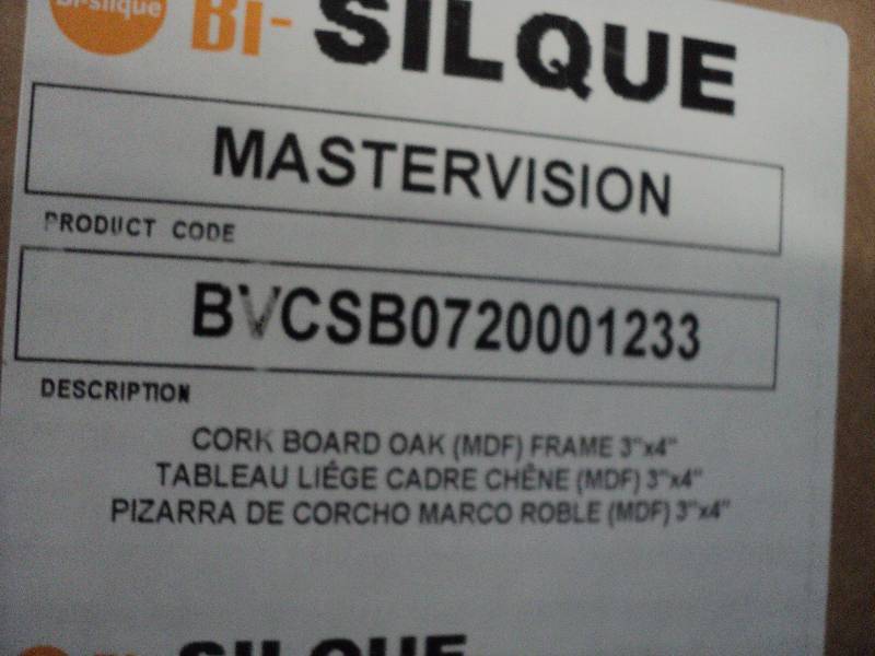 lot 373 image: Master Vision cork board 3 x 4 oa...