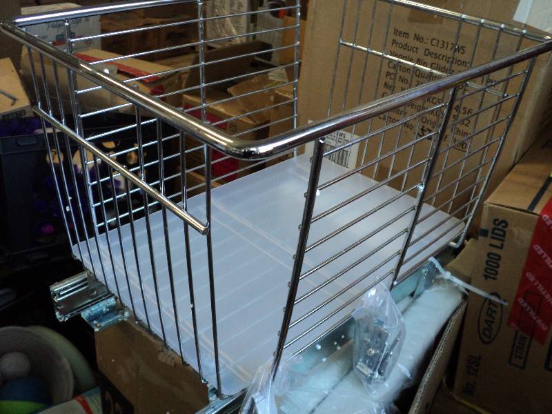 lot 384 image: metal veggie bin - 13 wide x 12 t...