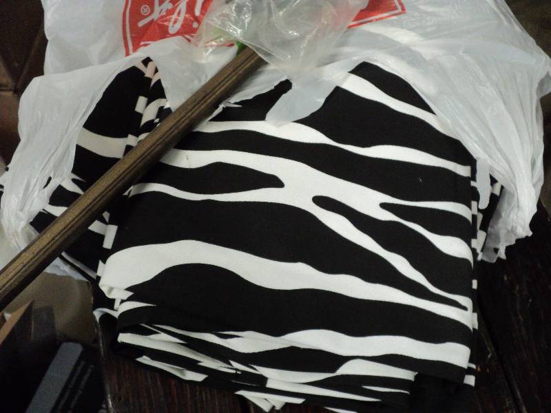 lot 401 image: shower curtain and curtain rod...