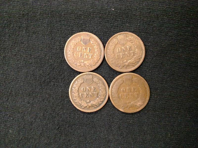 (4) Various Date Indian Head Cents...