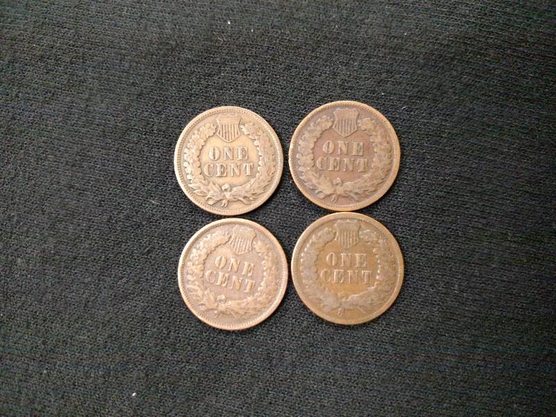 (4) Various Date Indian Head Cents...