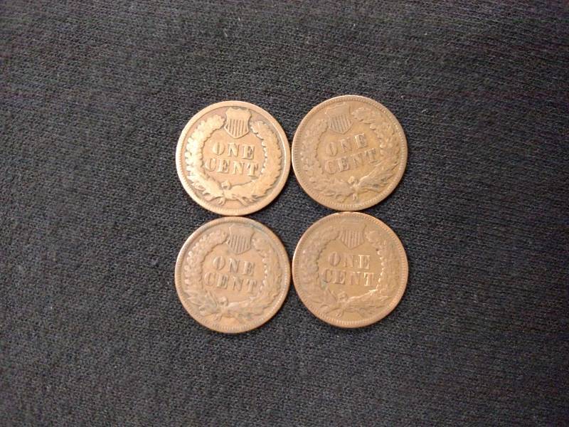 (4) Various Date Indian Head Cents...