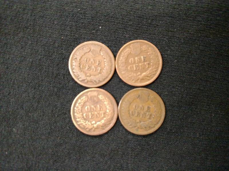 (4) Various Date Indian Head Cents...