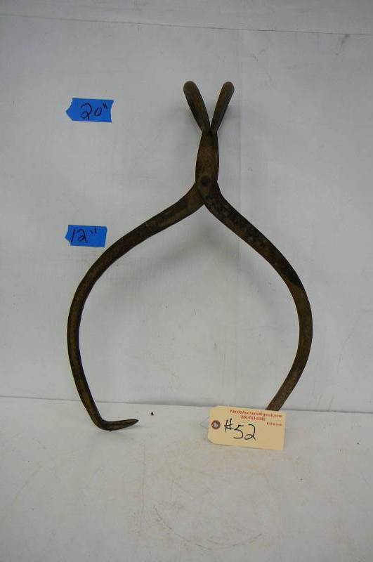 lot 52 image: Large ice tongs