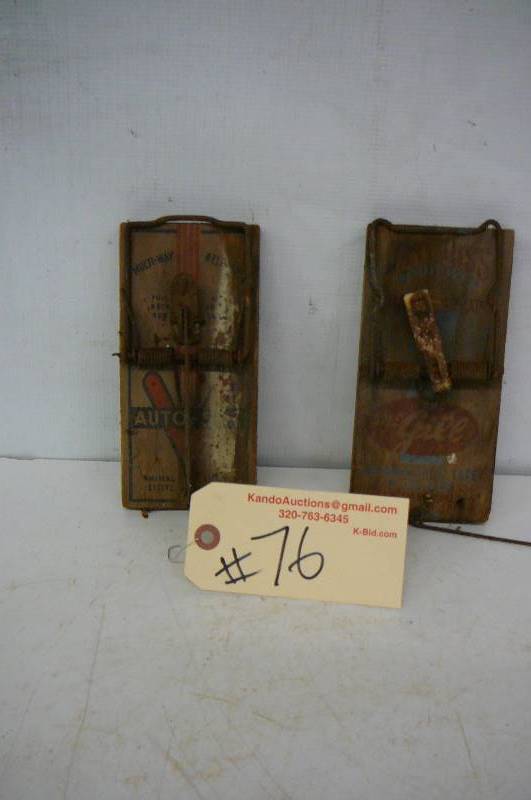 lot 76 image: Rat traps 2 counts