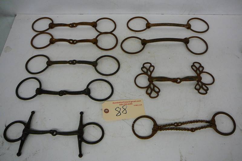 lot 88 image: Horse bits 9 count