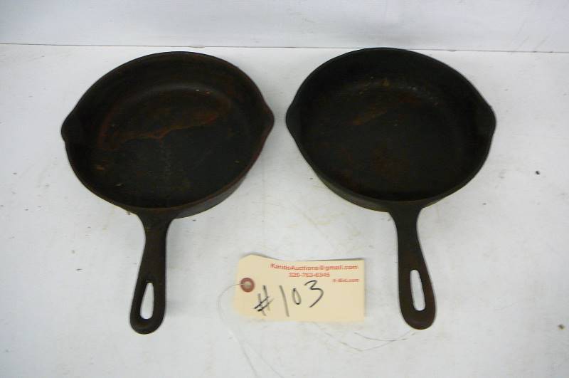lot 103 image: Cast Iron Skillet 8 2 count