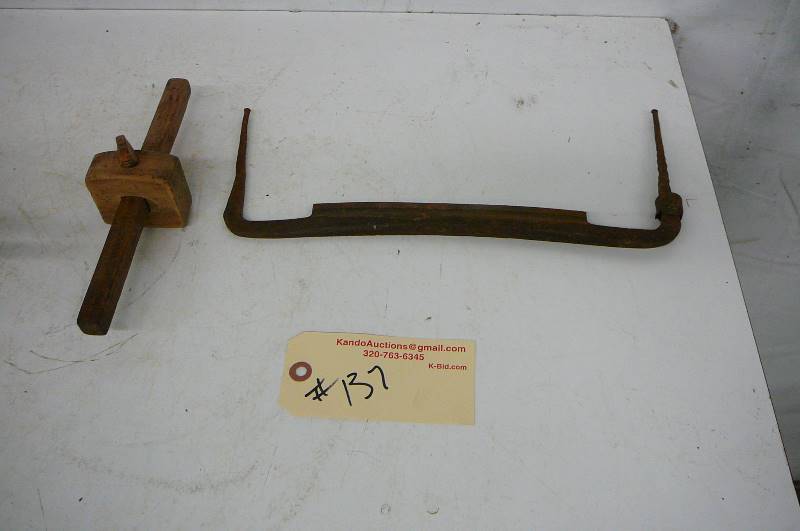 lot 137 image: Draw knife & Wood scribe