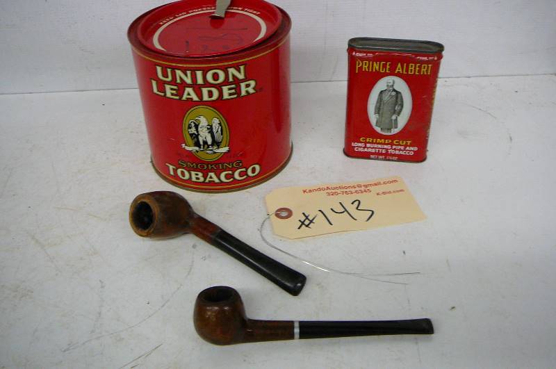 lot 143 image: Tobacco Tins & Pipes