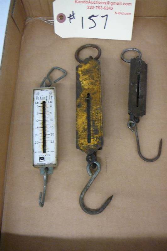 lot 157 image: Fishing scales 3 count