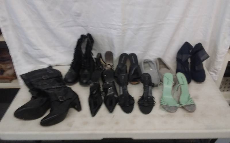 Lot Of Ladies Assorted Boots & High Heels Sizes 9, 10, 11