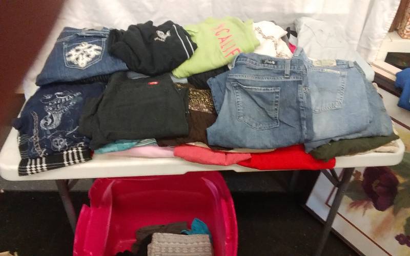 Tote Full Of Junior-Misses Clothing