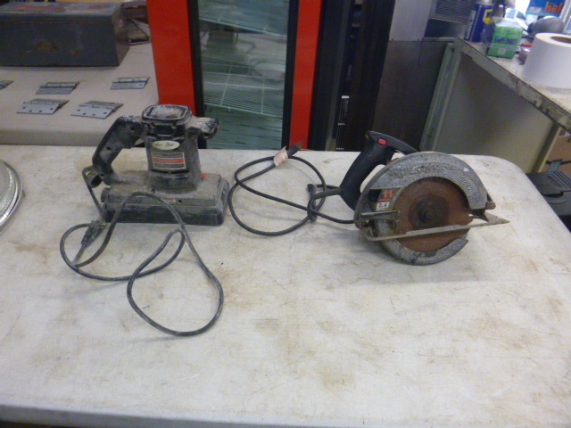 lot 60 image: Circular Saw and Pad Sander