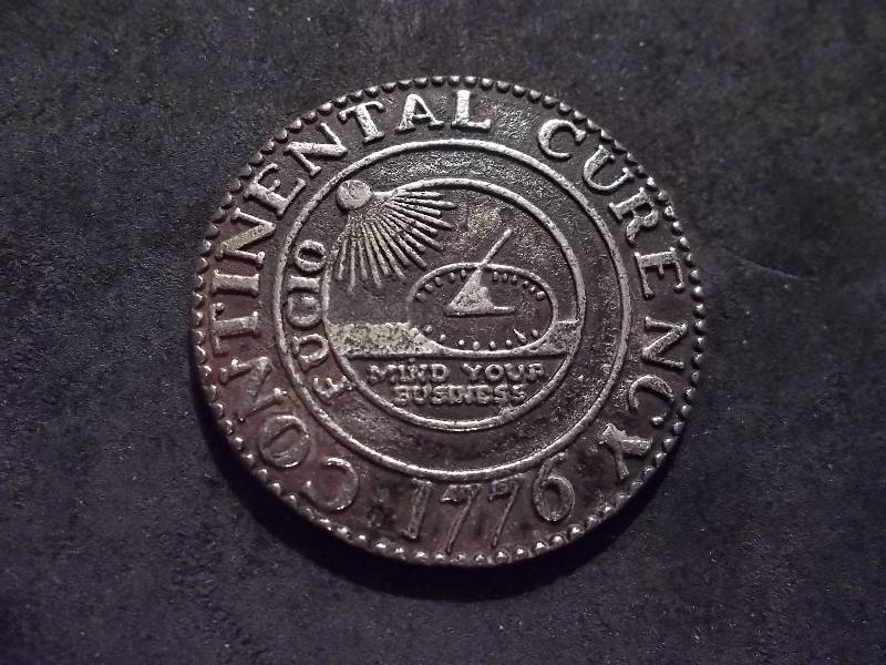 lot 9 image: 1776 Continental Currency Coin