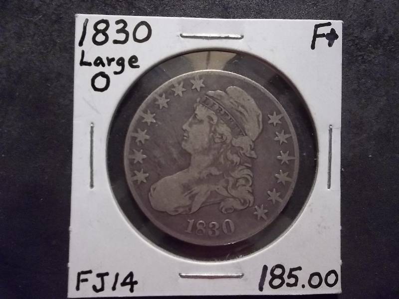 lot 10 image: 1830 Large O Bust Half Dollar