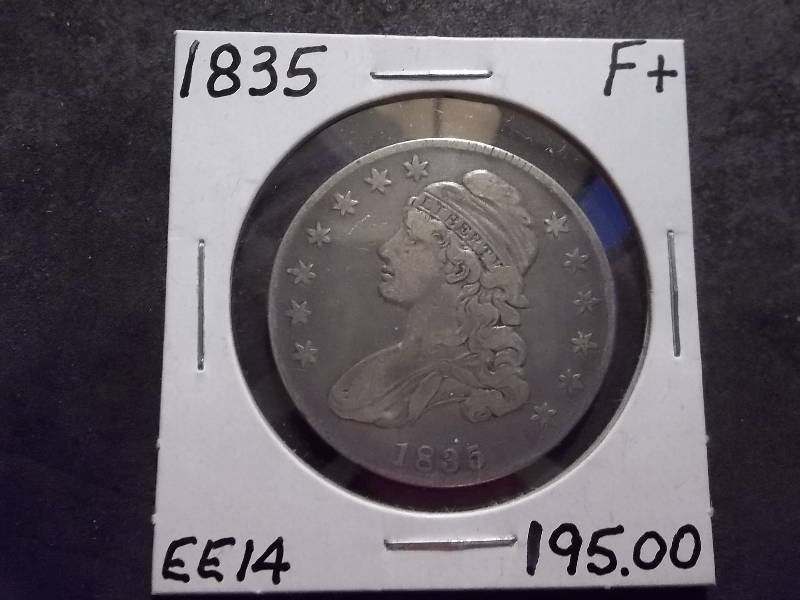lot 12 image: 1835 Bust Half Dollar