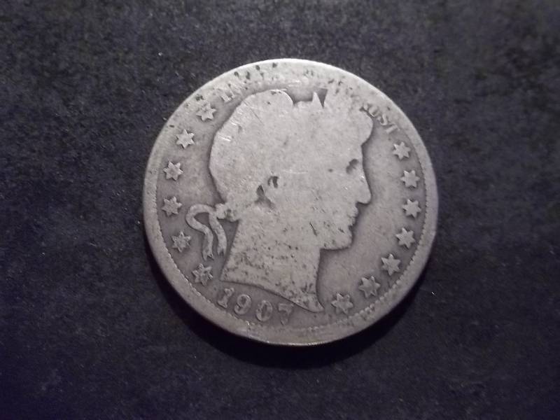 lot 27 image: 1907 Barber Half Dollar