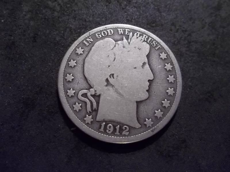 lot 34 image: 1912  Barber Half Dollar