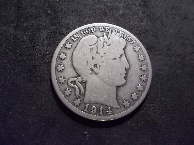 lot 35 image: 1914 S Barber Half Dollar