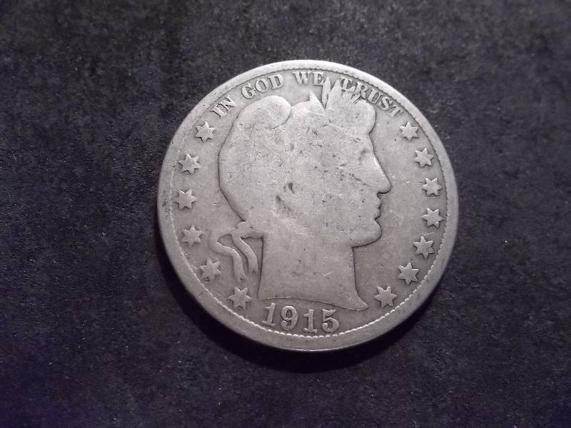 lot 36 image: 1915 D Barber Half Dollar