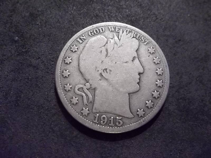 lot 37 image: 1915 S Barber Half Dollar