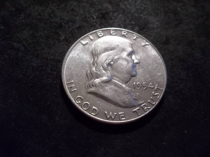 lot 40 image: 1954  Franklin Half Dollar