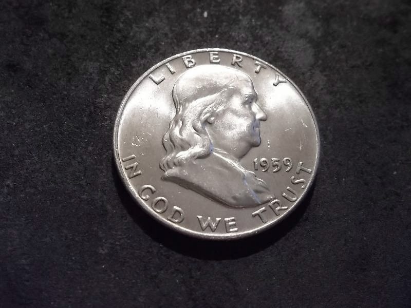 lot 43 image: 1959 D Franklin Half Dollar