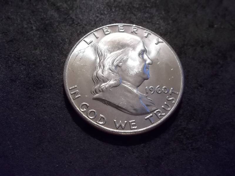 lot 44 image: 1960 D  Franklin Half Dollar