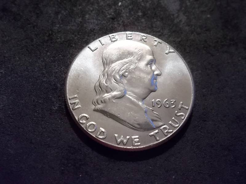 lot 45 image: 1963  Franklin Half Dollar