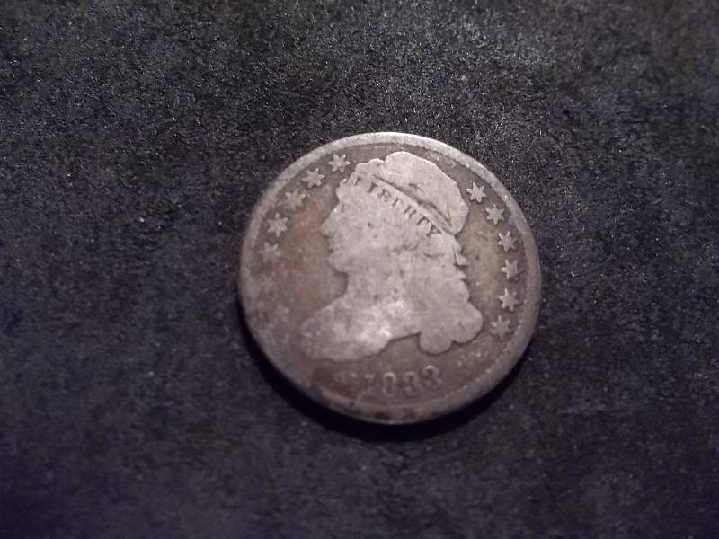 lot 57 image: 1833 Bust Dime