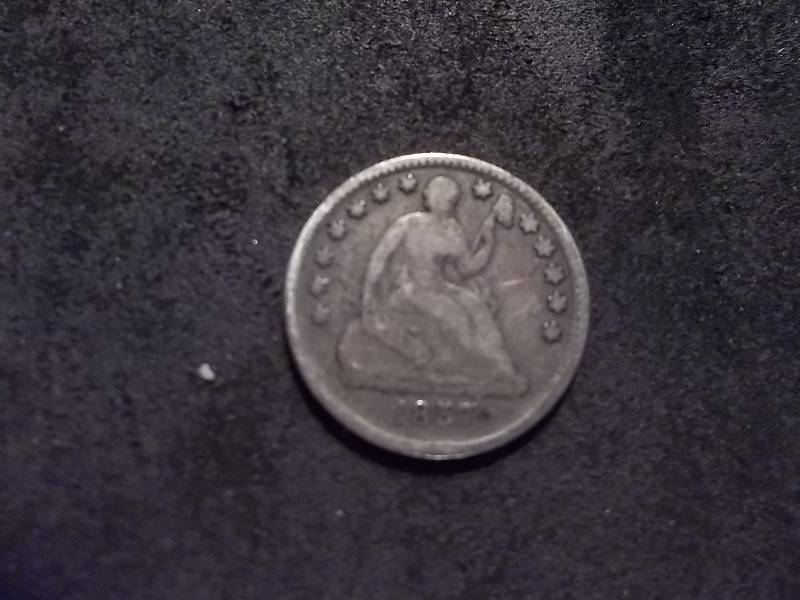 lot 62 image: 1857 Seated Half Dime