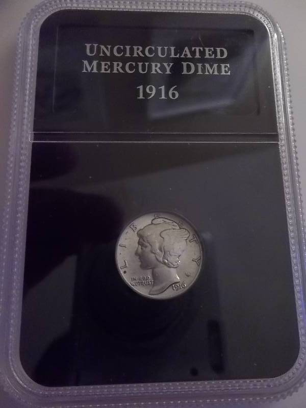 lot 63 image: 1916 Mercury Dime Unc