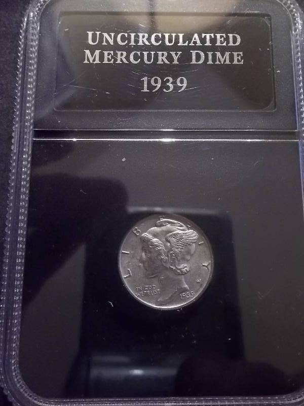 lot 65 image: 1939 Mercury Dime Unc