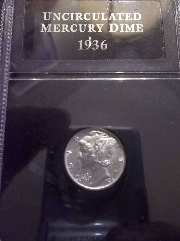 lot 66 image: 1936 Mercury Dime Unc
